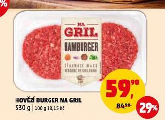 Penny Market Hovězí burger na gril nabídka