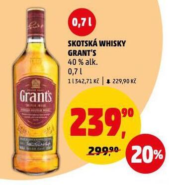 Penny Market Grant's triple wood whisky nabídka