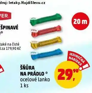 Penny Market Šňůra na prádlo nabídka