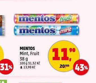 Penny Market Mentos nabídka