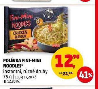 Penny Market Polévka fini-mini noodles nabídka