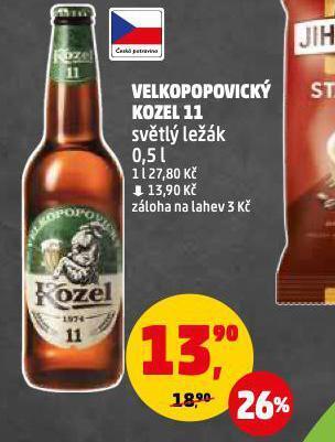 Penny Market Pivo velkopopovický kozel nabídka
