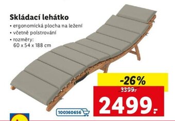 Lidl Skládací lehátko nabídka