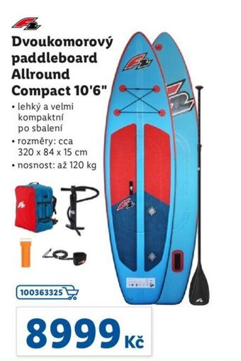 Lidl Dvoukomorový paddleboard Allround Compact 10'6" nabídka
