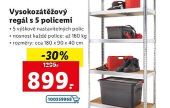 Lidl Vysokozátěžový regál s 5 policemi nabídka
