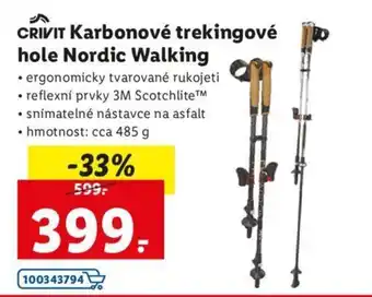 Lidl CRIVIT Karbonové trekingové hole Nordic Walking nabídka