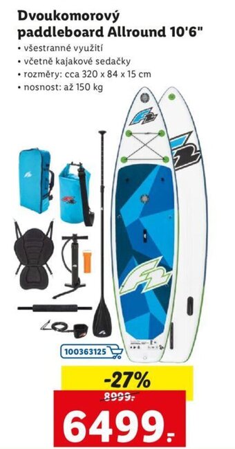 Lidl Dvoukomorový paddleboard Allround 10'6" nabídka