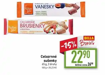 Billa Celozrnné sušenky nabídka