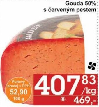 Jip Gouda 50%: s červeným pestem: nabídka
