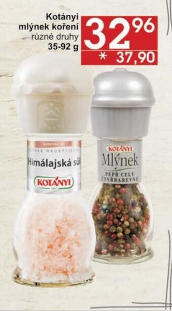 Jip Kotányi mlýnek koření nabídka