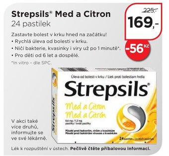 Strepsils® Med a Citron 24 pastilek