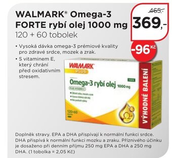Magistra lékárny WALMARK® Omega-3 FORTE rybí olej 1000 mg nabídka