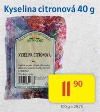 Kubík potraviny Kyselina citronová 40 g nabídka