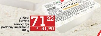 Jip Vivaldi Burrata čerstvý sýr podobný mozzarelle 200 g nabídka