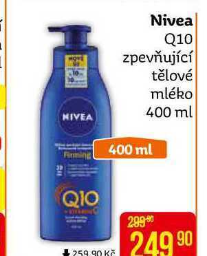 Teta Nivea q10 zpevňující tělové mléko 400 ml nabídka