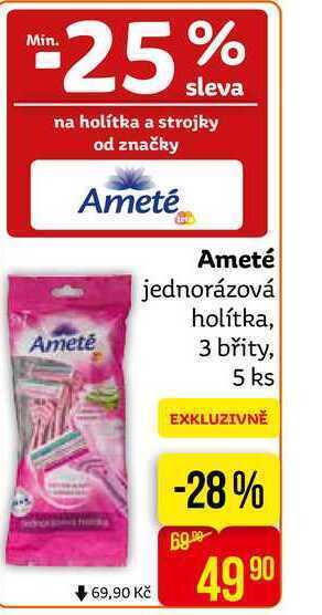 Teta Ameté jednorázová holítka, 3 břity, 5 ks nabídka