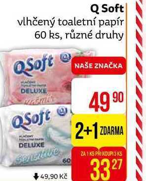 Teta Q soft vlhčený toaletní papír 60 ks, různé druhy nabídka