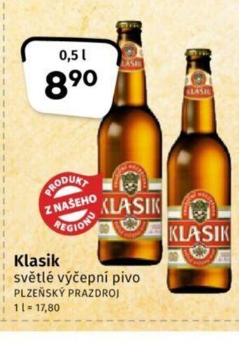 Coop Klasik světlé výčepní pivo nabídka