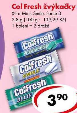 CBA Col fresh žvýkačky, 2,8 g nabídka
