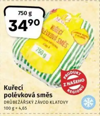 Coop Kuřecí polévková směs DRŮBEŽÁŘSKÝ ZÁVOD KLATOVY 100 g = 4,65 nabídka