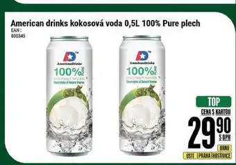Tamda Foods American drinks kokosová voda 0,5l 100% pure plech nabídka