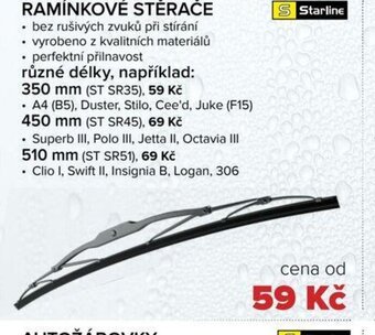 Auto Kelly RAMÍNKOVÉ STĚRAČE nabídka