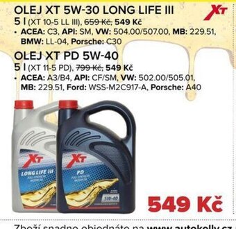 Auto Kelly OLEJ XT 5W-30 LONG LIFE III nabídka