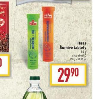 Billa Haas šumivé tablety nabídka
