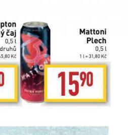 Billa Mattoni plech nabídka