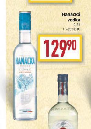 Billa Hanácká vodka nabídka