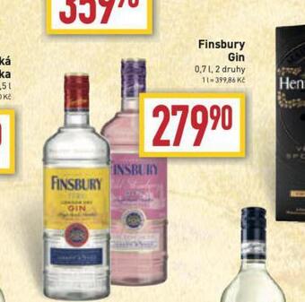 Billa Finsbury gin nabídka