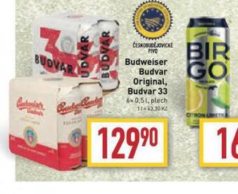 Billa Pivo budweiser budvar original nabídka
