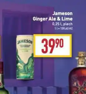 Billa Jameson ginger ale & lime nabídka