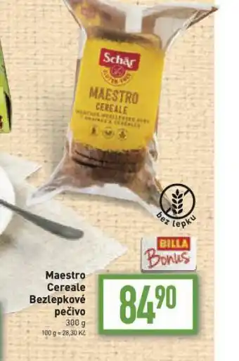 Billa Maestro cereale bezlepkové pečivo nabídka