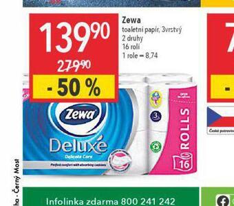 Globus Zewa deluxe toaletní papír nabídka