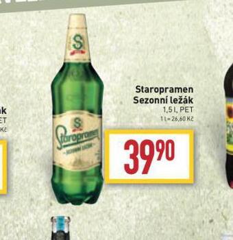 Billa Staropramen sezonní ležák nabídka