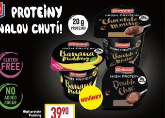 Billa High protein pudding nabídka