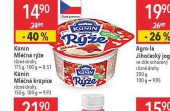 Globus Kunín mléčná krupice nabídka