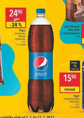 Globus Pepsi, mirinda nabídka