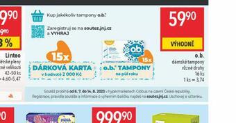 Globus O.b. tampony nabídka