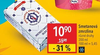 Globus Smetanová zmrzlina nabídka