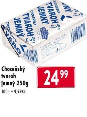 Qanto Choceňský tvaroh jemný 250g nabídka