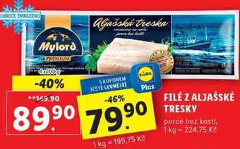 Lidl Filé z aljašské tresky, 4x 100 g nabídka