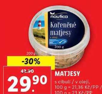 Lidl Matjesy, 200 g nabídka