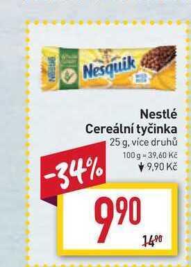 Billa Nestlé cereální tyčinka 25 g nabídka