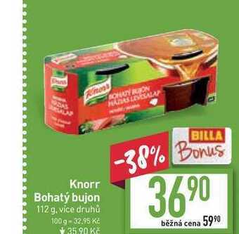 Billa Knorr bohatý bujon 112 g nabídka