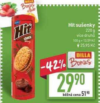 Billa Hit sušenky 220g nabídka