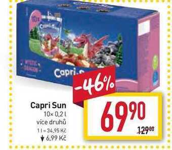 Billa Capri sun 10x 0,2l nabídka