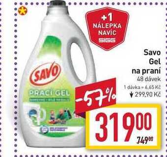 Billa Savo gel na praní 48 dávek nabídka