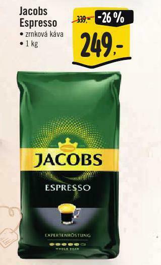 Jip Jacobs espresso zrnková káva nabídka